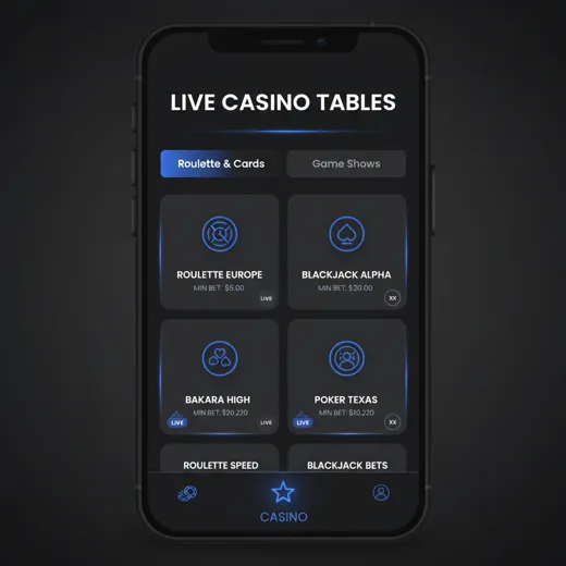 Live casino tables